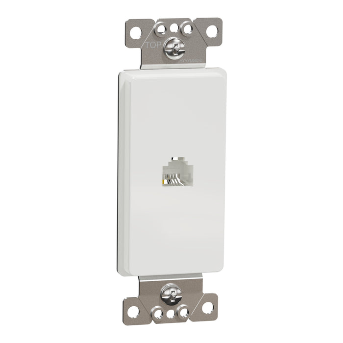 Square D Tel Rj11 4P4C Strap Wh