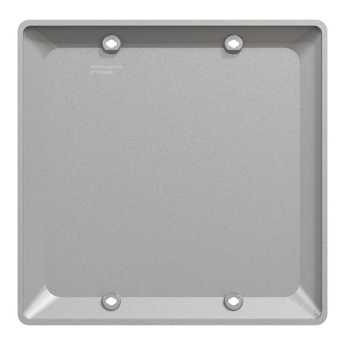Square D 2 Gang Blank Wall Plate Gy