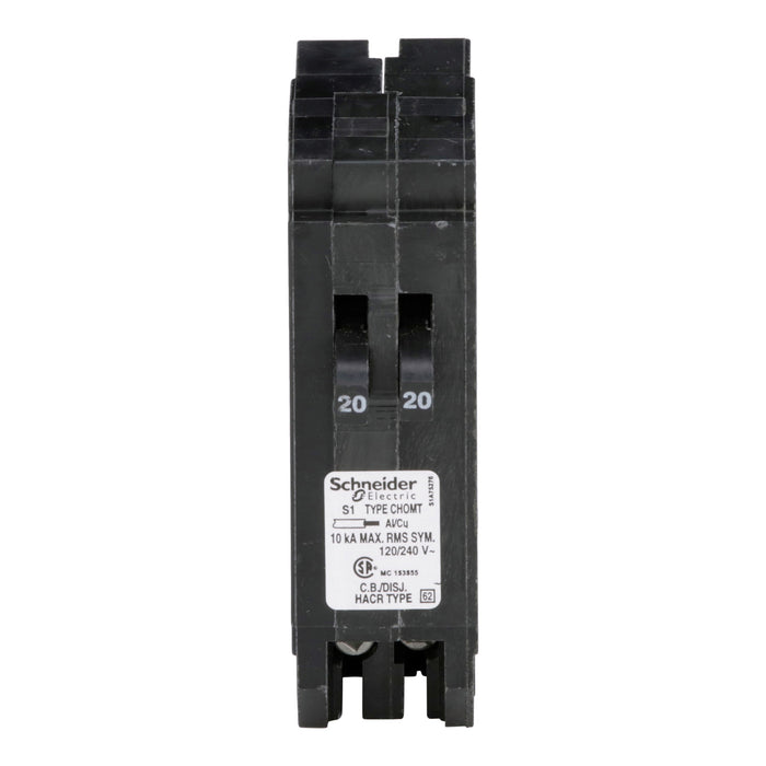 Schneider Electric Miniature Circuit Breaker 120V 20A Chomt2020