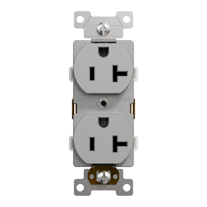 Schneider Electric Tr 20A Duplex Outlet Comm Gy
