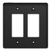 Square D 2 Gang Mid+ Wall Plate Bk