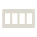 Square D 4 Gang Screwless Matte Wall Plate La