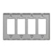 Square D 4 Gang Screwless Matte Wall Plate Gy