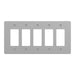 Square D 5 Gang Mid+ Wall Plate Gy