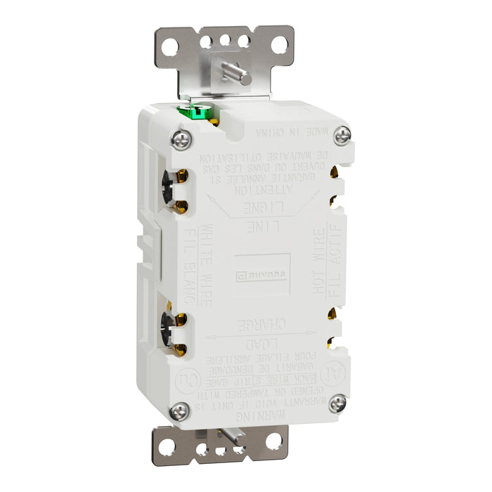 Schneider Electric Wr/Tr Gfci 15A Receptacle Resi Wh