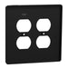 Square D 2 G Mid+ 2 Duplex Outlet Wall Plt Bk