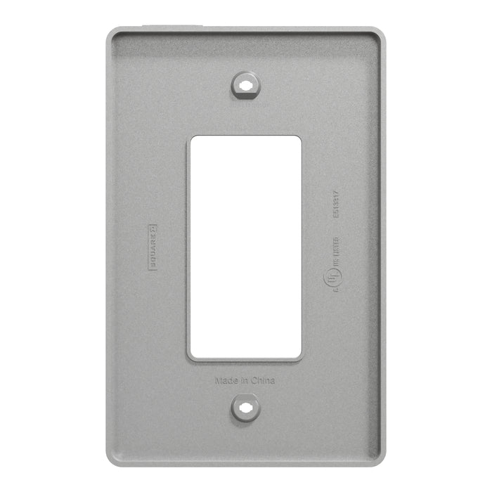 Square D 1 Gang Mid+ Wall Plate Gy