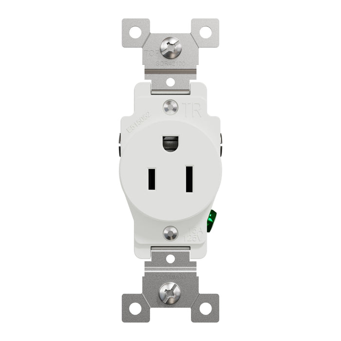 Schneider Electric Tr 15A Single Outlet Comm Wh