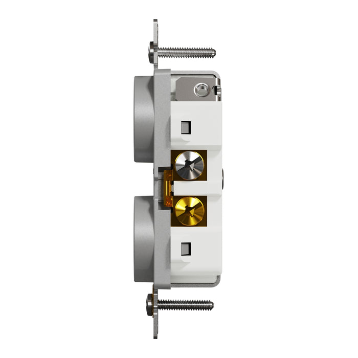 Schneider Electric Tr 20A Duplex Outlet Comm Gy