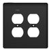 Square D 2 G Mid+ 2 Duplex Outlet Wall Plt Bk