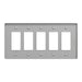 Square D 5 Gang Mid+ Wall Plate Gy