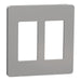 Square D 2 Gang Screwless Matte Wall Plate Gy