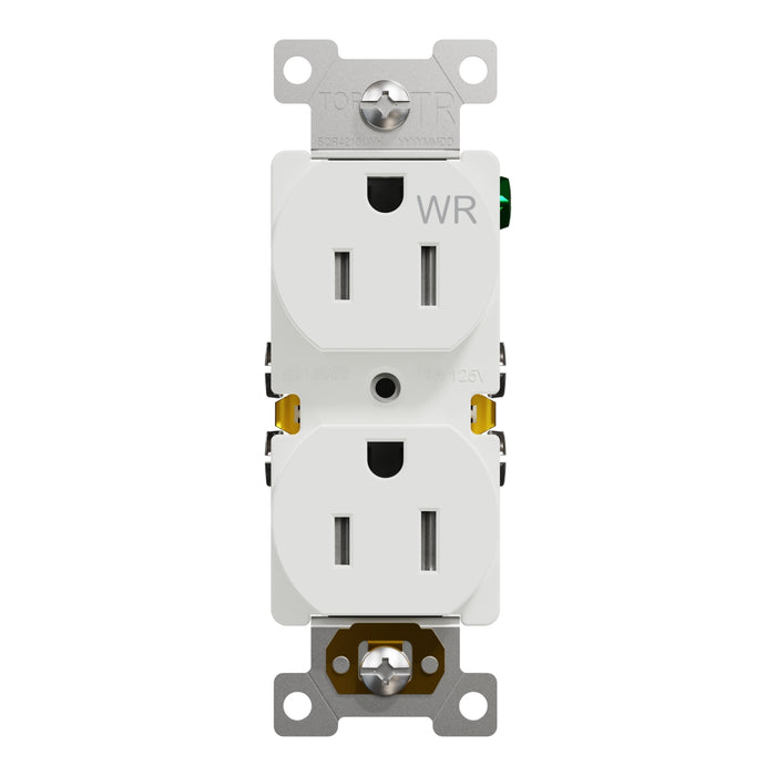 Schneider Electric Wr/Tr 15A Duplex Outlet Resi Wh