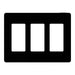 Square D 3 Gang Screwless Matte Wall Plate Bk