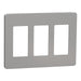Square D 3 Gang Screwless Matte Wall Plate Gy