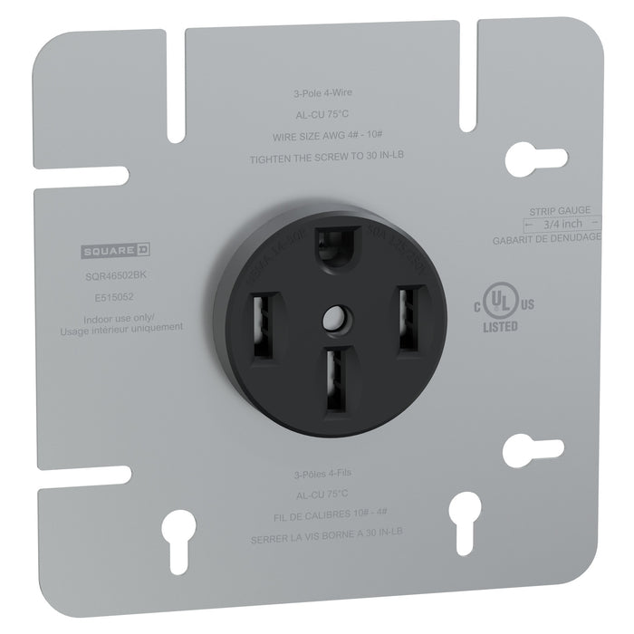 Schneider Electric Range Outlet 50A Nema 14-50 R Can Cvr
