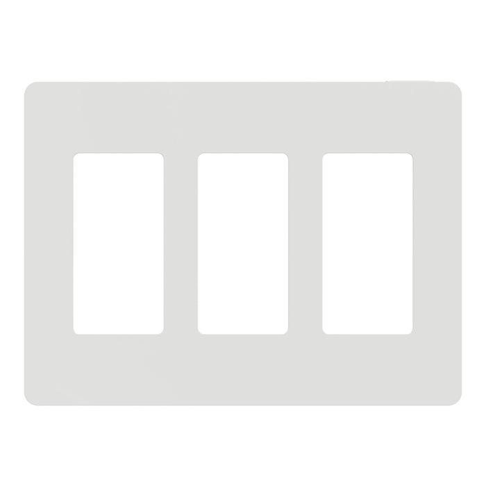 Square D 3 Gang Screwless Matte Wall Plate Wh