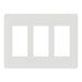 Square D 3 Gang Screwless Matte Wall Plate Wh