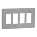 Square D 4 Gang Mid+ Wall Plate Gy