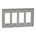 Square D 4 Gang Screwless Matte Wall Plate Gy