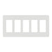 Square D 5 Gang Screwless Matte Wall Plate Wh