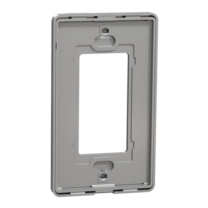 Square D 1 Gang Screwless Matte Wall Plate Gy