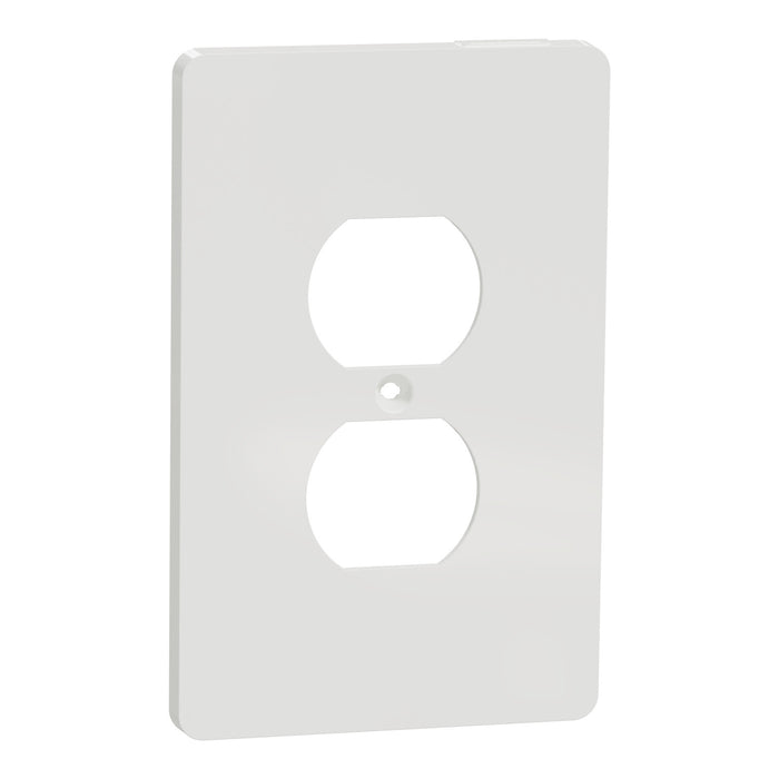 Square D 1 G Mid+ Duplex Outlet Wall Plate Wh