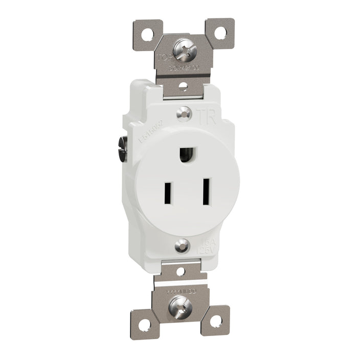 Schneider Electric Tr 15A Single Outlet Comm Wh