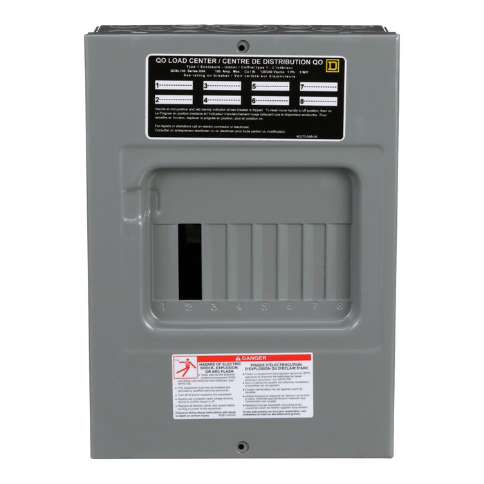 Square D Ld Ctr Qo Mlo 240V 100A 1Ph 8Sp Csa List