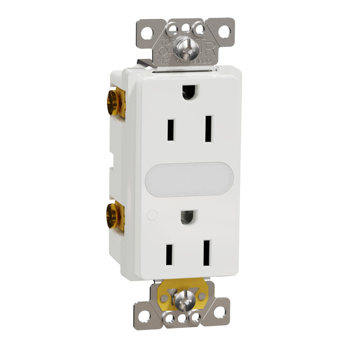Schneider Electric Tr 15A Lighted Receptacle Resi Wh