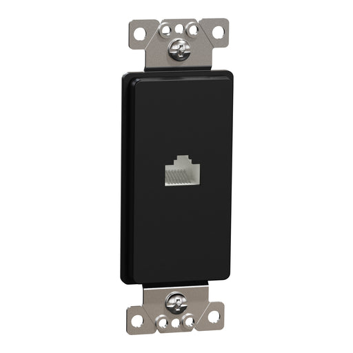 Square D Data Cat 6 Rj45 Strap Bk