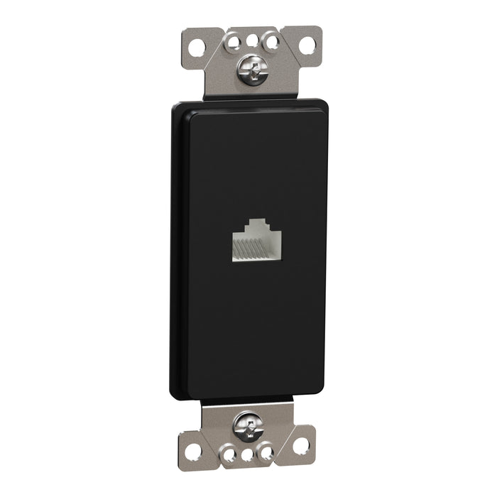 Square D Data Cat 6 Rj45 Strap Bk