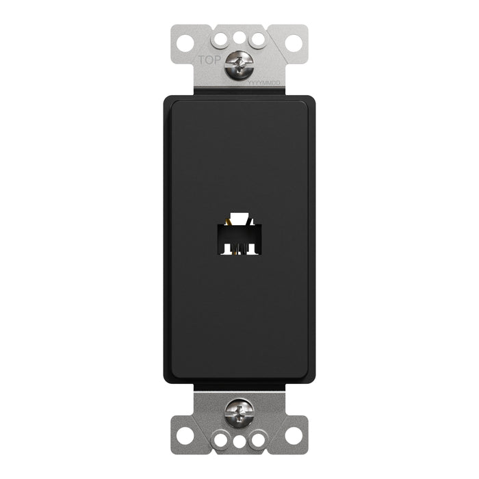 Square D Tel Rj11 4P4C Strap Bk
