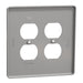 Square D 2 G Mid+ 2 Duplex Outlet Wall Plt Gy