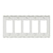 Square D 5 Gang Screwless Matte Wall Plate Wh