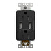 Schneider Electric Usb A/A 4.8A Chargr Tr Duplx 15A Recp Bk