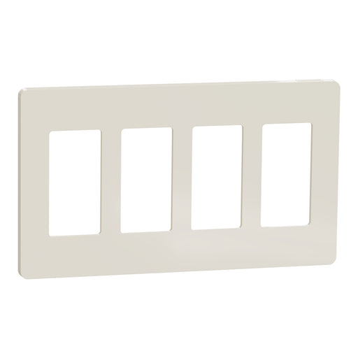 Square D 4 Gang Screwless Matte Wall Plate La