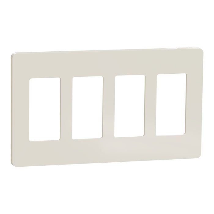 Square D 4 Gang Screwless Matte Wall Plate La