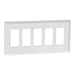 Square D 5 Gang Mid+ Wall Plate Wh