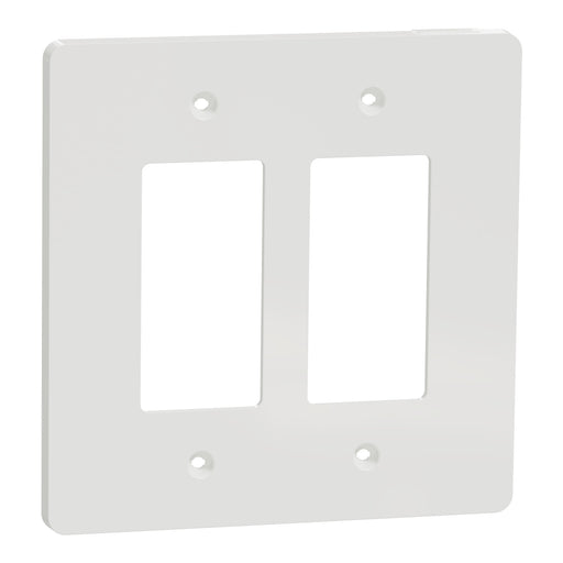 Square D 2 Gang Mid+ Wall Plate Wh