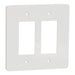 Square D 2 Gang Mid+ Wall Plate Wh