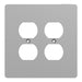 Square D 2 G Mid+ 2 Duplex Outlet Wall Plt Gy