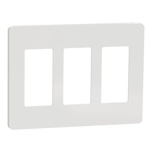 Square D 3 Gang Screwless Matte Wall Plate Wh