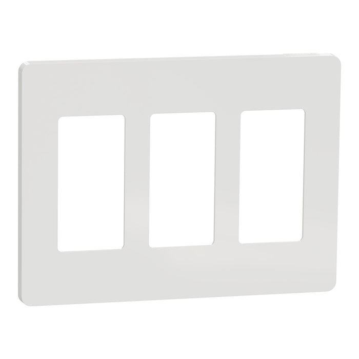 Square D 3 Gang Screwless Matte Wall Plate Wh