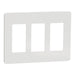 Square D 3 Gang Screwless Matte Wall Plate Wh