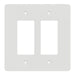 Square D 2 Gang Mid+ Wall Plate Wh