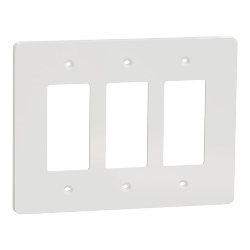 Square D 3 Gang Mid+ Wall Plate Wh