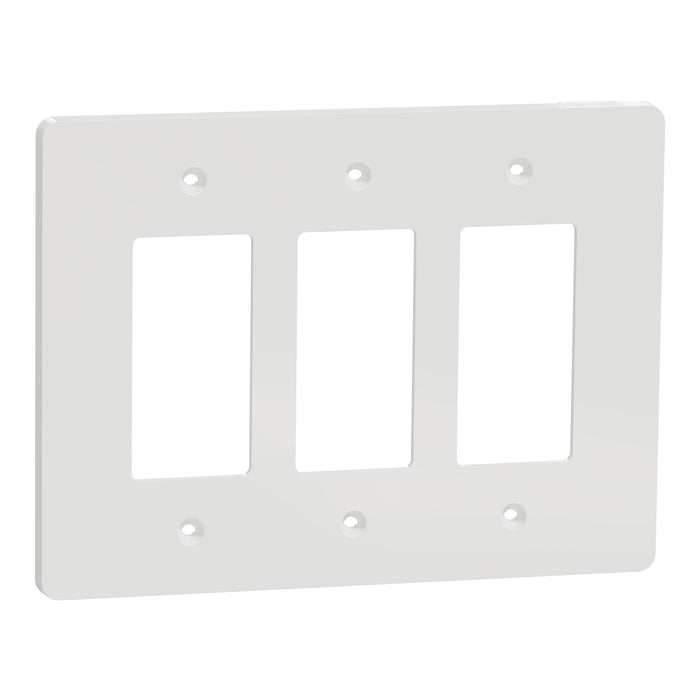 Square D 3 Gang Mid+ Wall Plate Wh