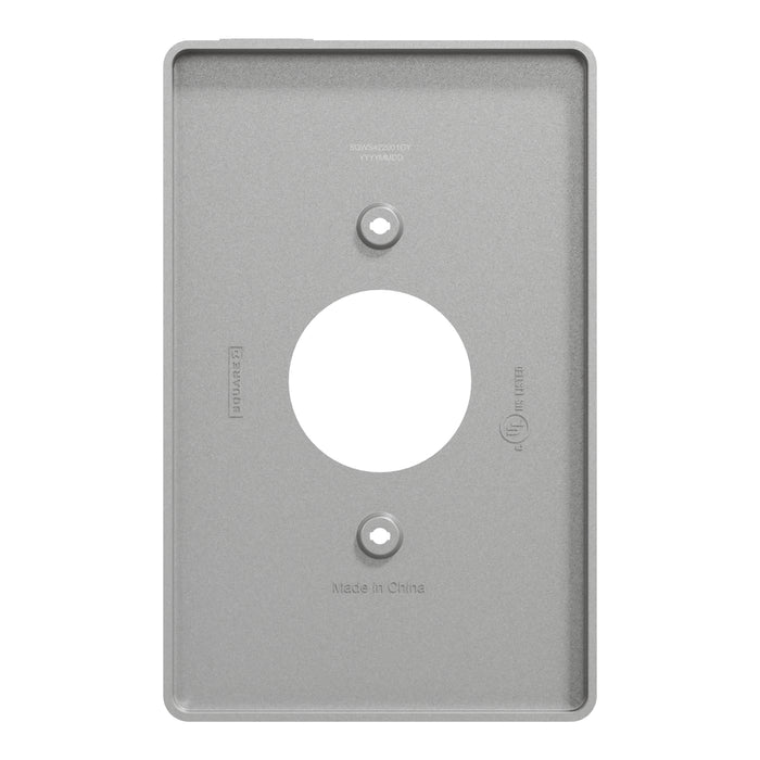 Square D 1 G Mid+ Single Outlet Wall Plate Gy