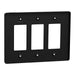 Square D 3 Gang Mid+ Wall Plate Bk
